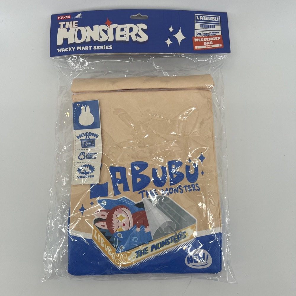 Labubu The Monsters Wacky Mart Series Messenger Bag From Pop Mart NEW Sealed